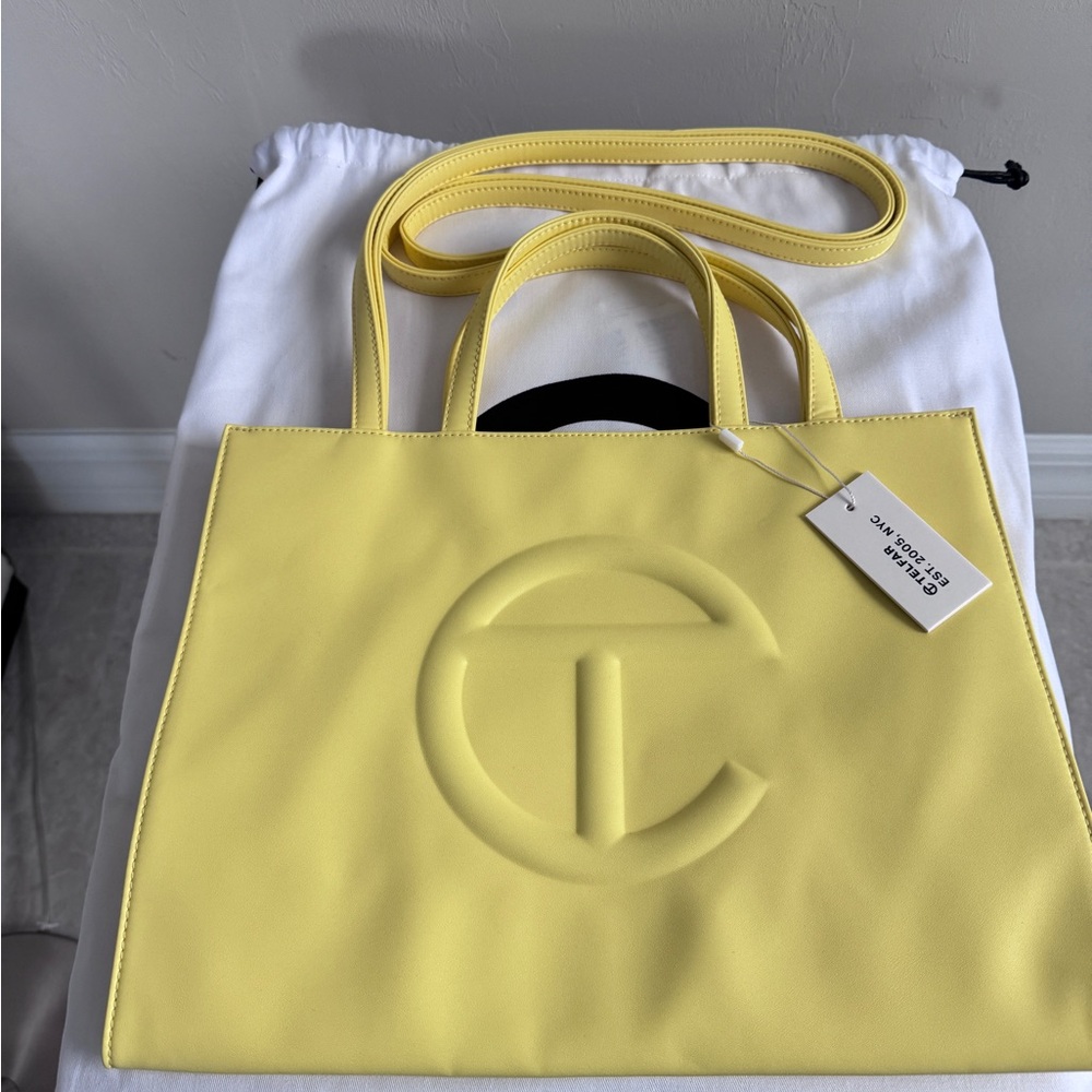 Telfar Yellow Medium Shopping Bag